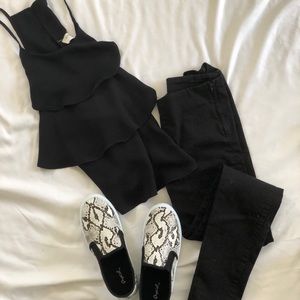 Every black ruffle top!